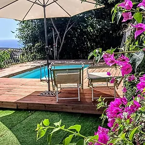 Flat With Panoramic Terrace And Private Pool Mt5x3 , Taormina Italië